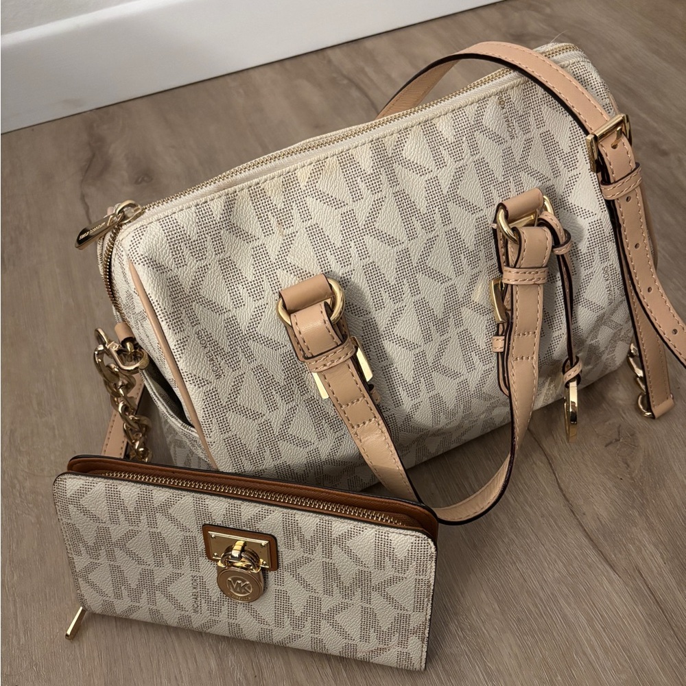 Michael Kors Beige and Tan Satchel Set - Marking down for Early Black Friday